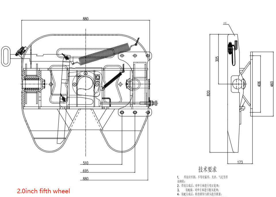 Csutom Fifth Wheel For Truck, Truck Trailer Parts Supplier | Genron