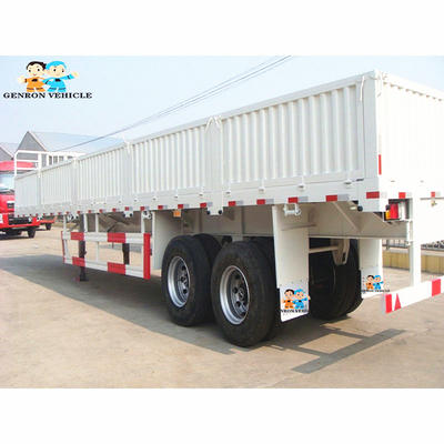 Best Cargo Trailers Drop Side Semi Trailer 2 Axles / 3 Axles Used To Delivery Bulk Cargos