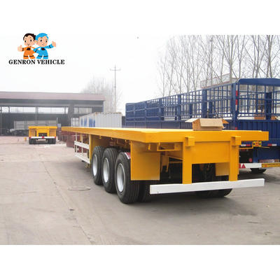 2 Axles / 3 Axles Flatbed Semi Trailer Used to delivery containers