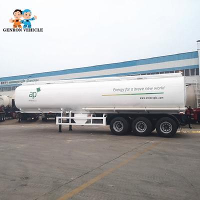 3 Axles Carbon Steel Oil semi tanker trailer used to delivery oil, fuel or diesel